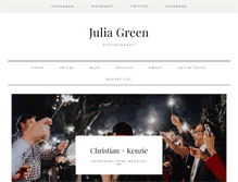 Tablet Screenshot of juliagreenphotography.com